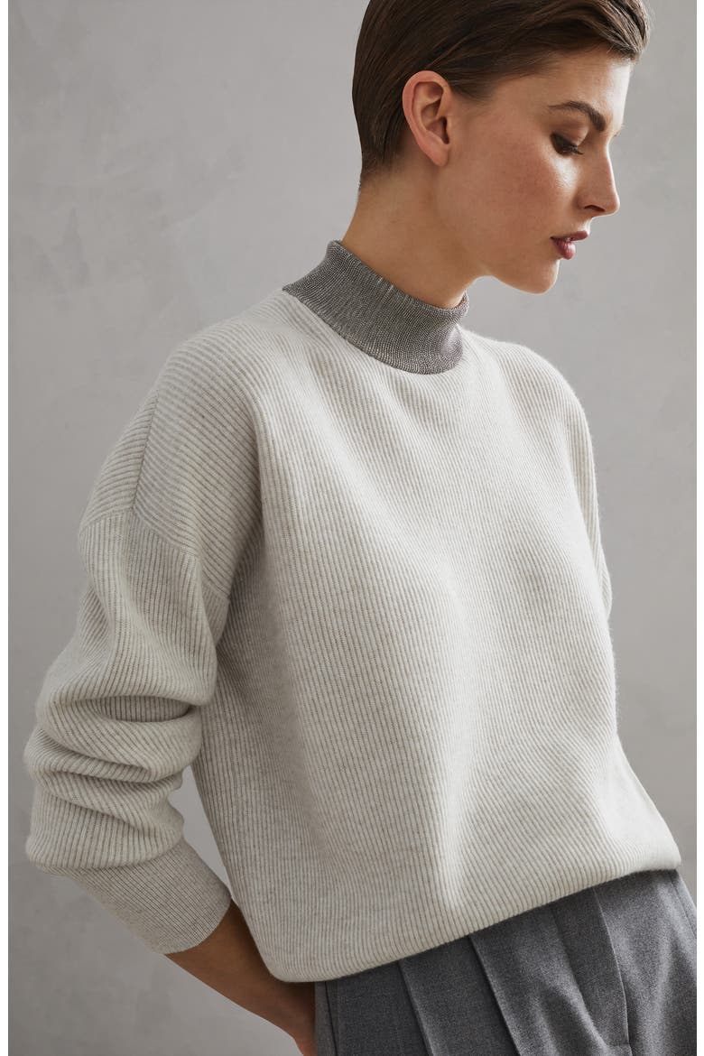 Cashmere sweater, Alternate, color, Pearl Grey