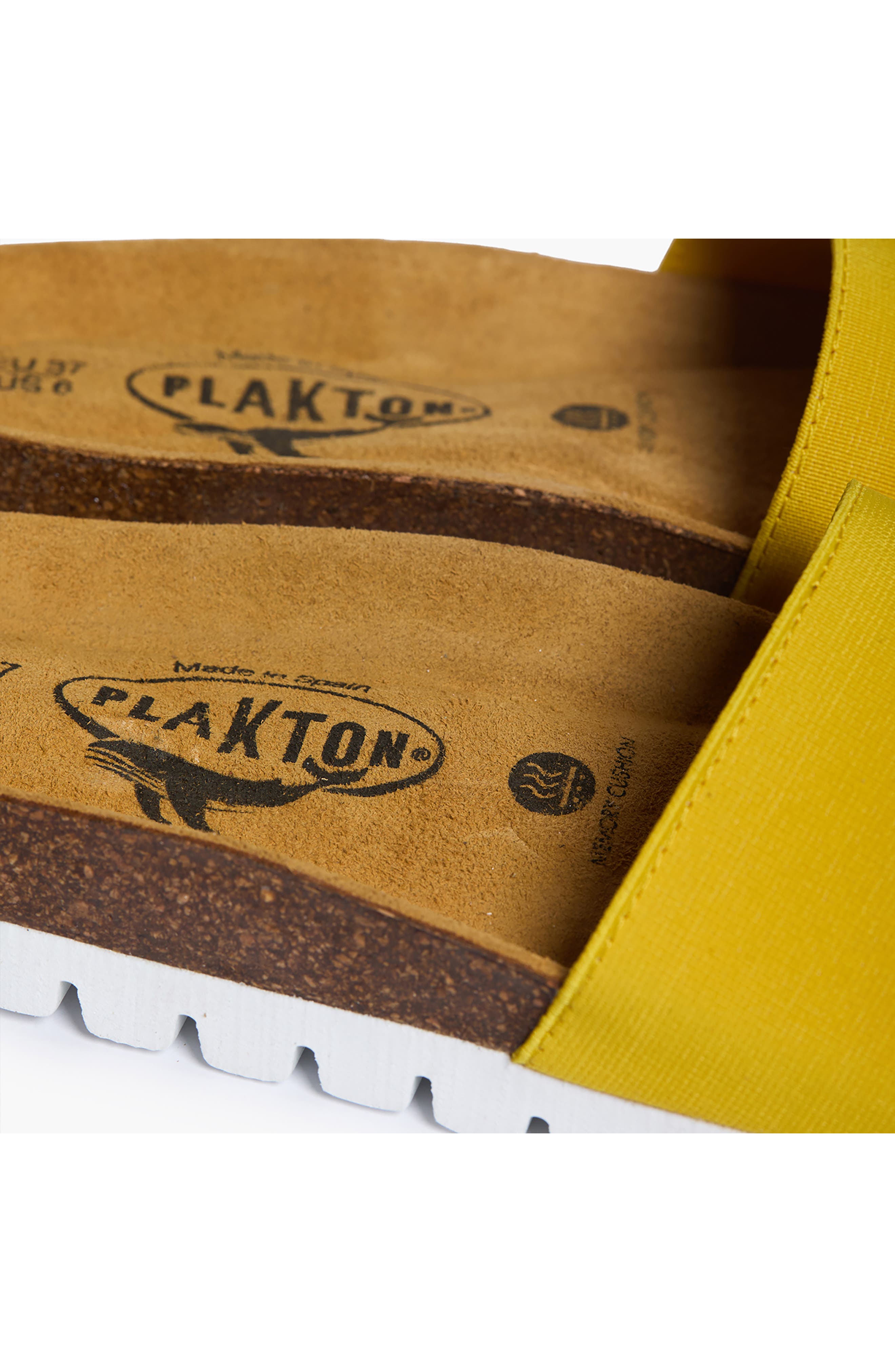 Solid Slide Sandal, Alternate, color, YELLOW ELASTIC