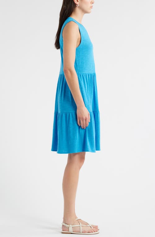 Caslon ® Sleeveless Tiered Jersey Dress In Blue