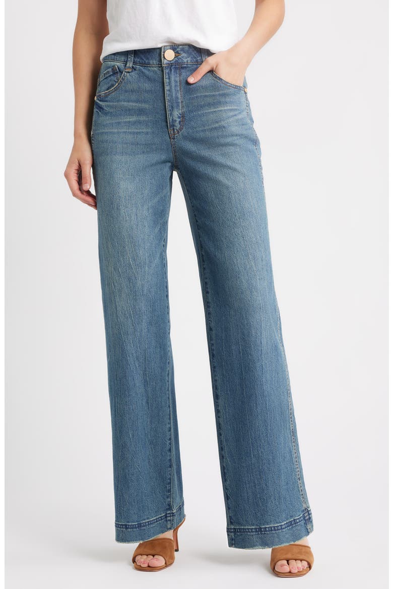 Gracie Skyrise Wide Leg Jeans, Main, color, MID BLUE ARTISANAL