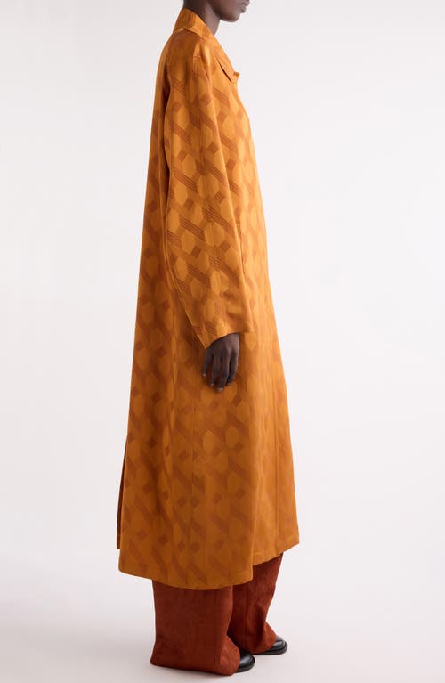 Dries Van Noten Raltonas Oversize Coat In Orange