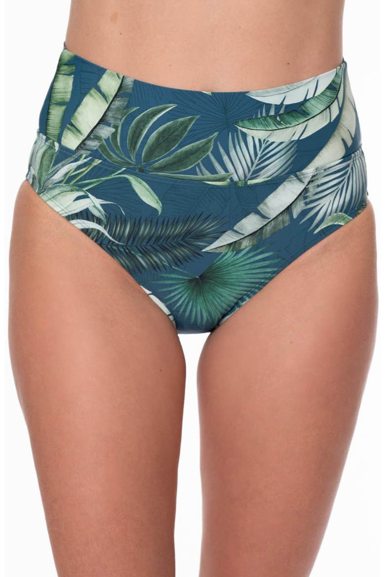 Barbara Convertible High Waist Swim Briefs, Alternate, color, DEPTHS