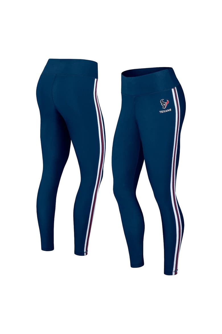 Women's WEAR by Erin Andrews Navy Houston Texans Color Block Leggings, Main, color, Navy