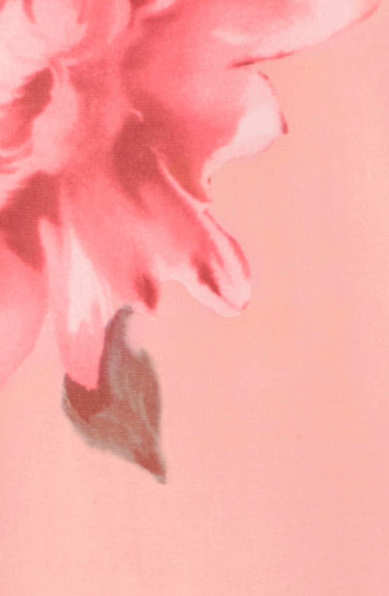 Way-In Floral Print Ruffle Trim Swing Dress, Alternate, color, 