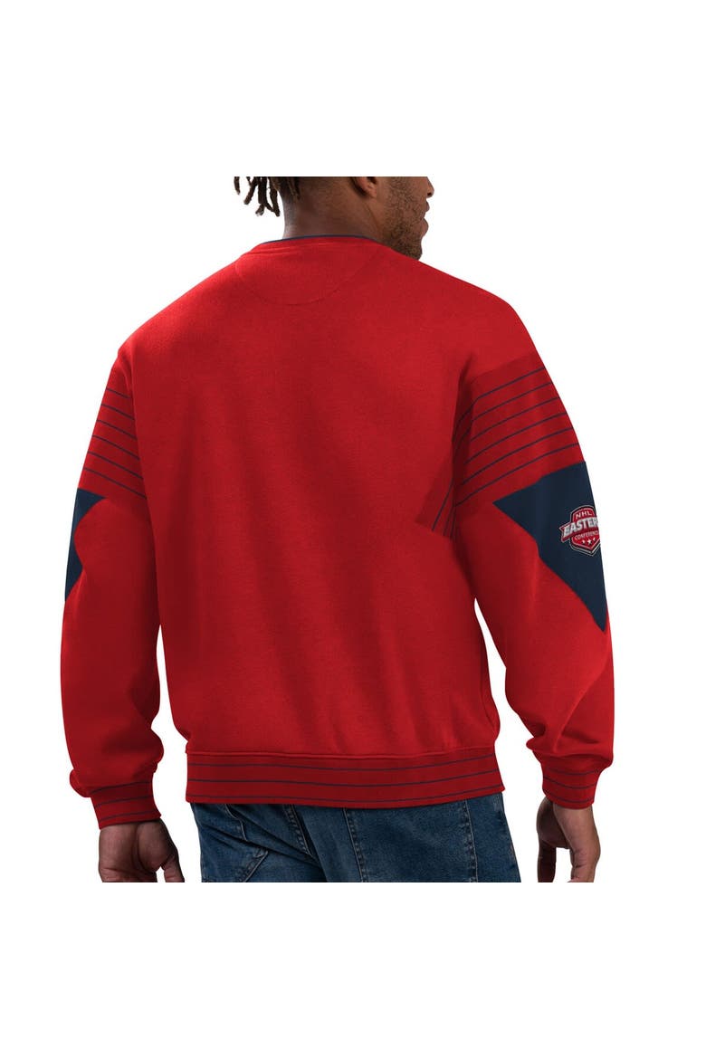 Men's Starter  Red Washington Capitals Faceoff Pullover Sweatshirt, Alternate, color, Red