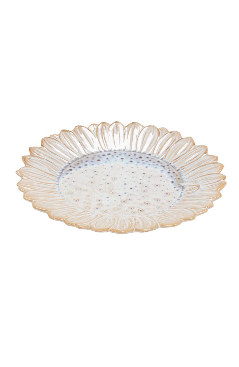 Storied Home Flower-Shaped Plate in Reactive Glaze, Main, color, White