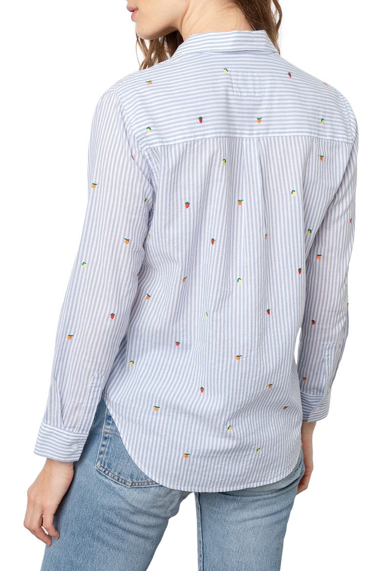 Taylor Embroidered Stripe Shirt, Alternate, color, EMBROIDERED CITRUS