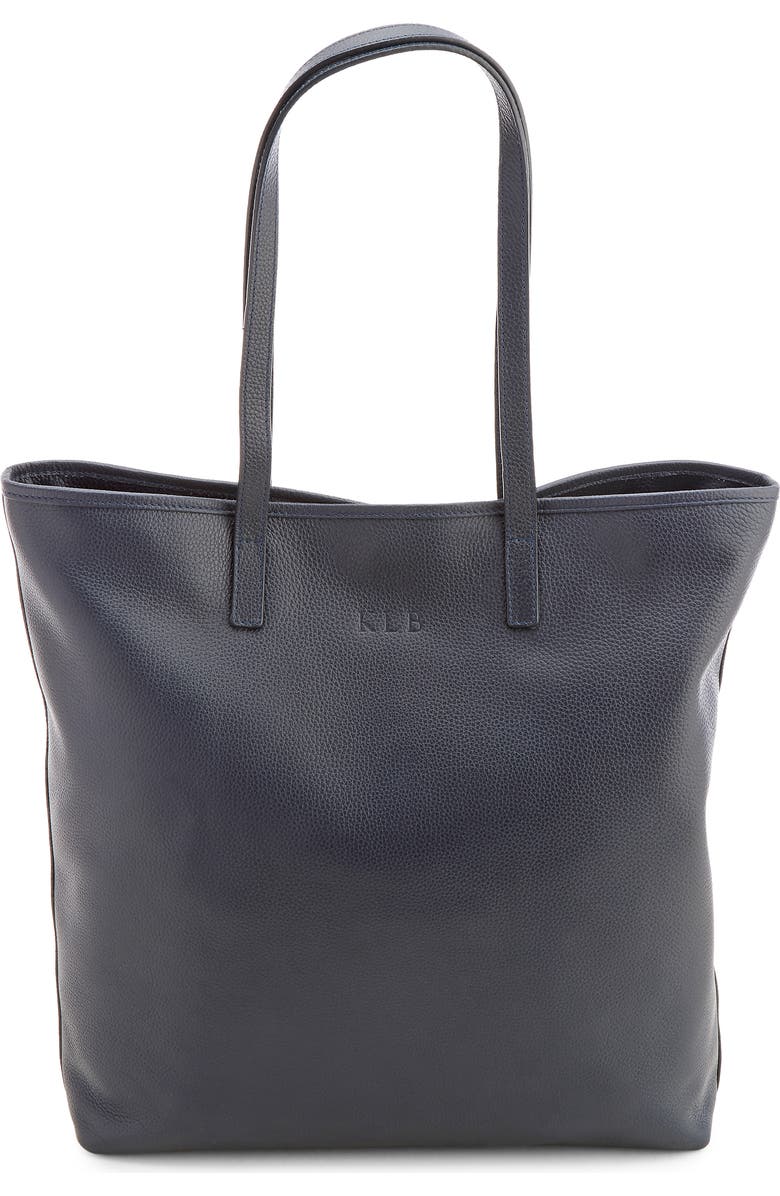 ROYCE New York Personalized Tall Tote & Wristlet, Alternate, color, Black- Deboss