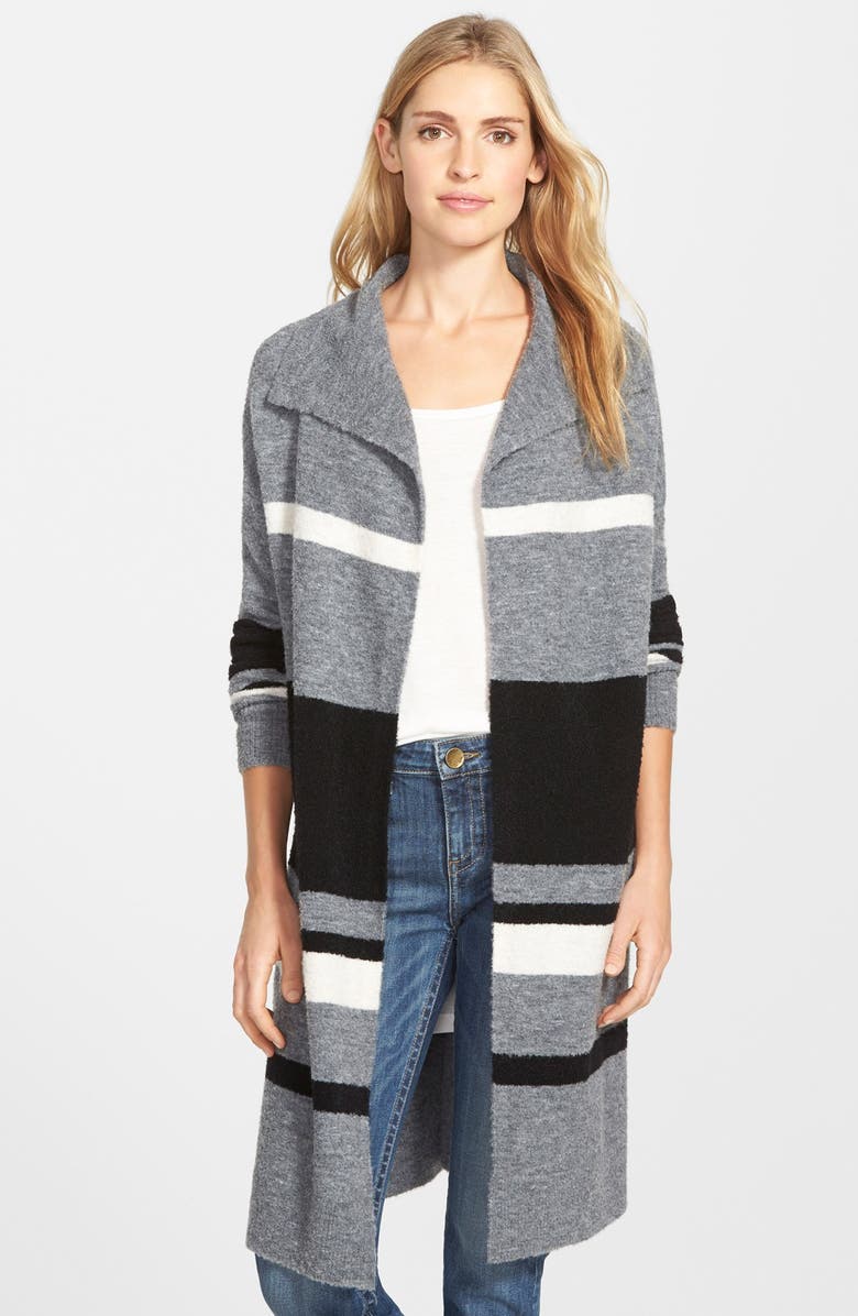 Caslon<sup>®</sup> Stripe Sweater Coat, Main, color, 