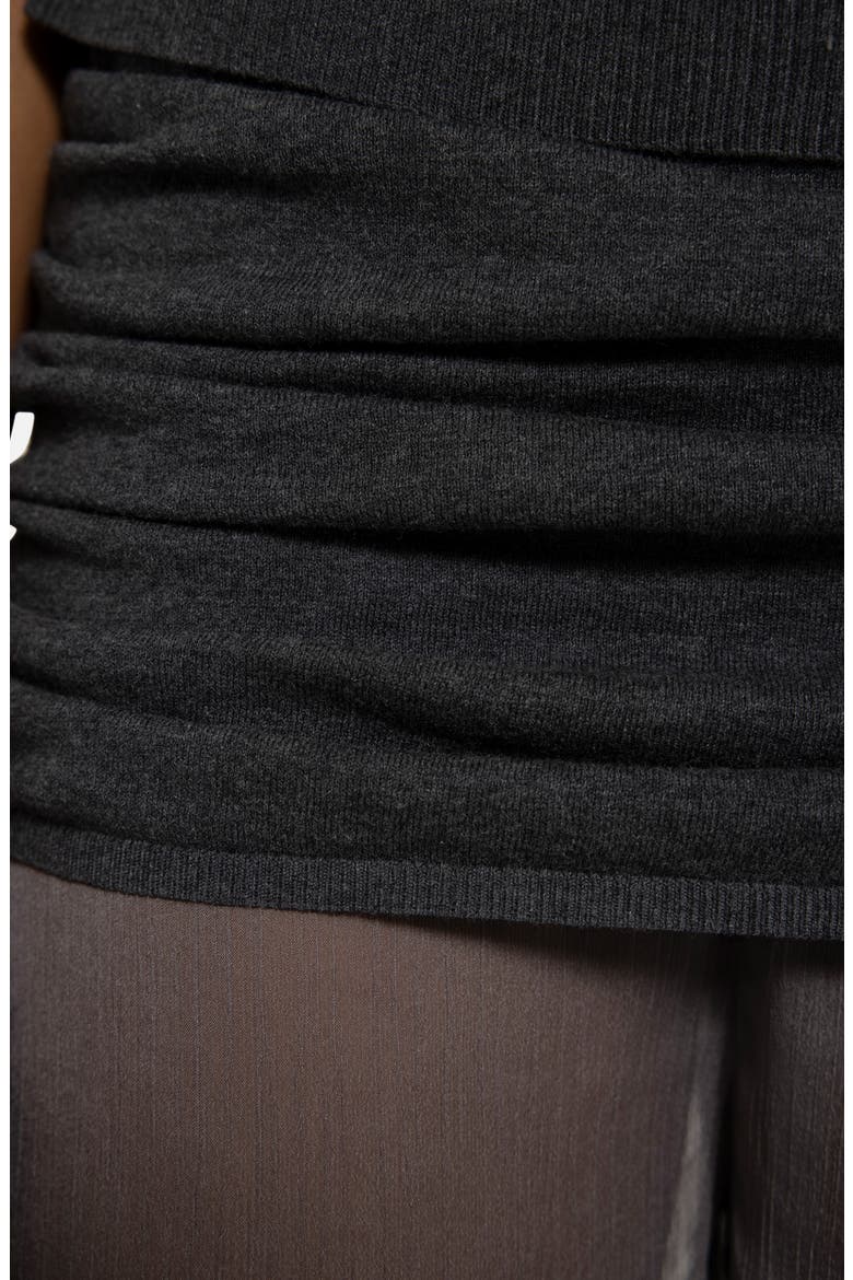 Mixed Media Chiffon Joggers, Alternate, color, GREY