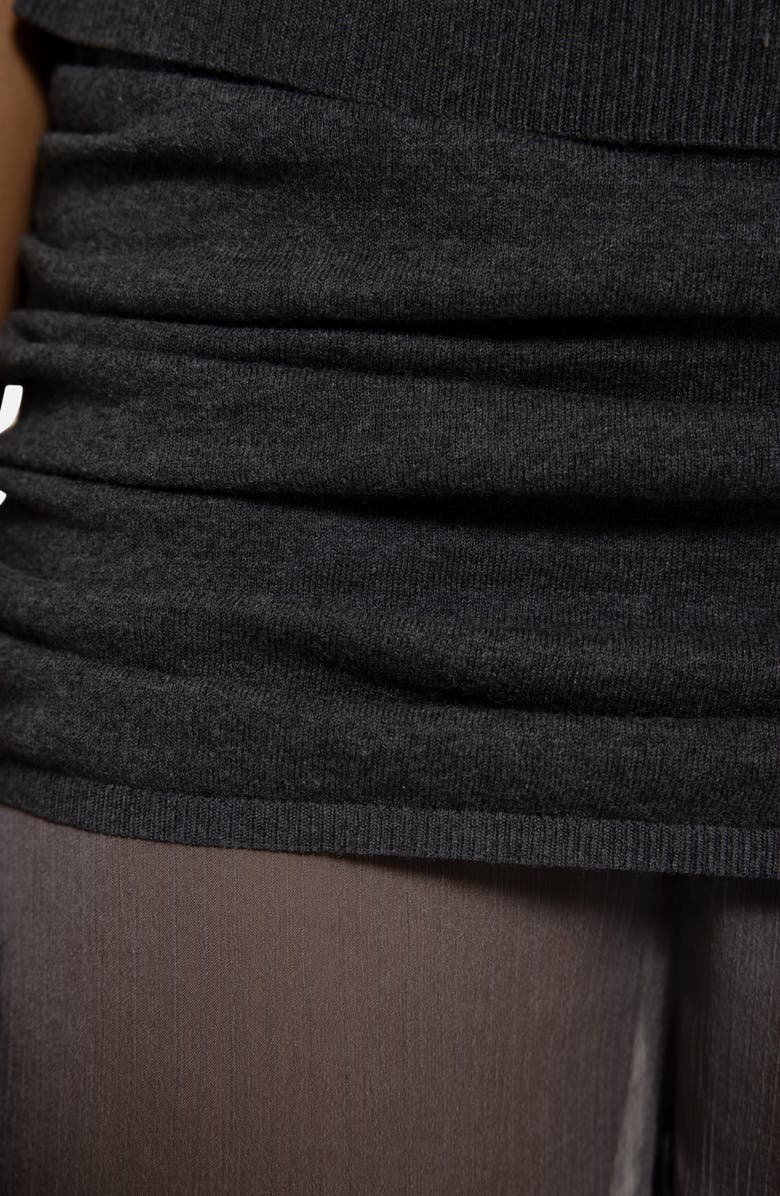 JADED LONDON Mixed Media Chiffon Joggers, Alternate, color, Grey