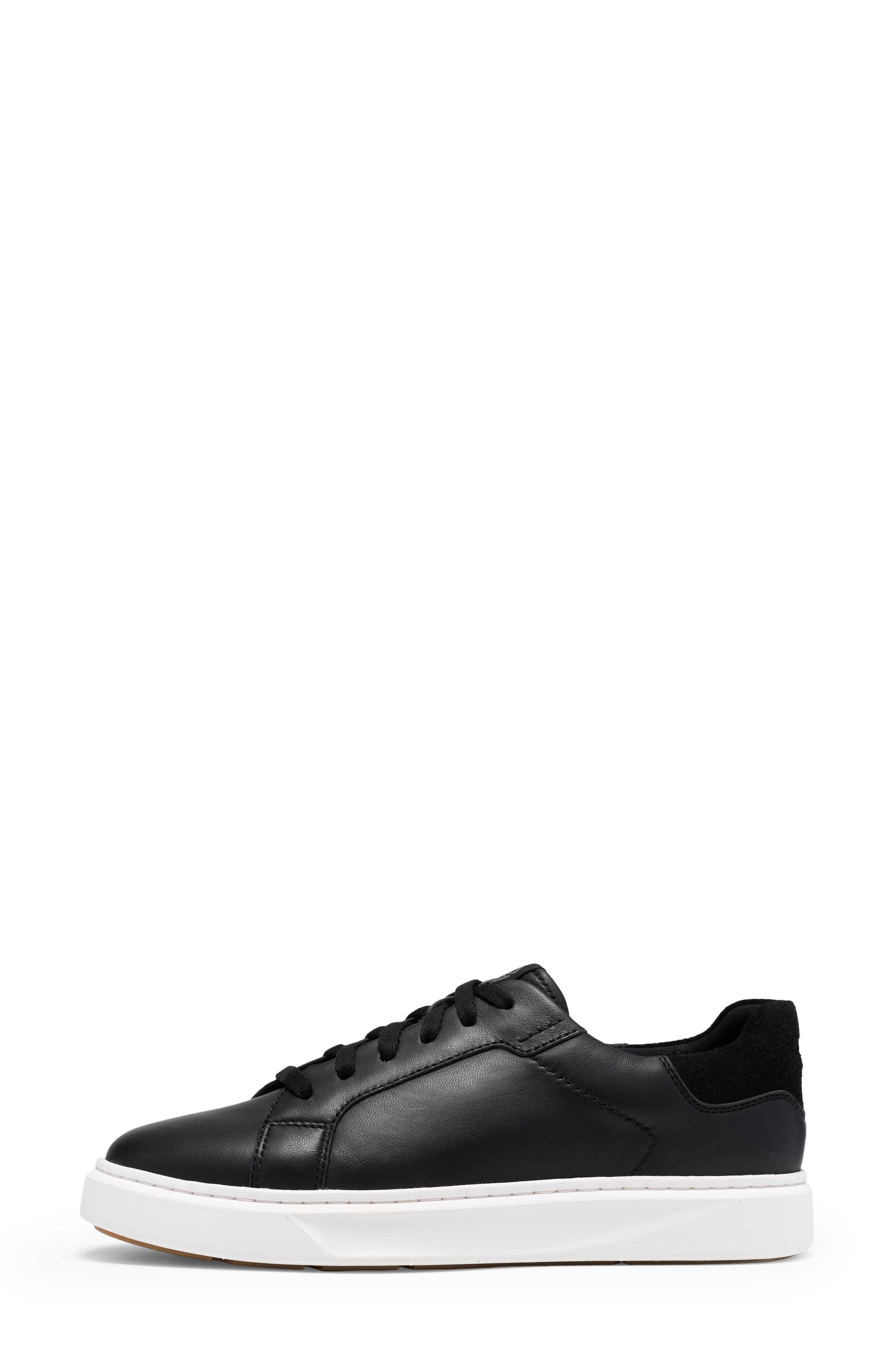 Code C Lace Leather Sneaker, Alternate, color, BLACK LEATHER