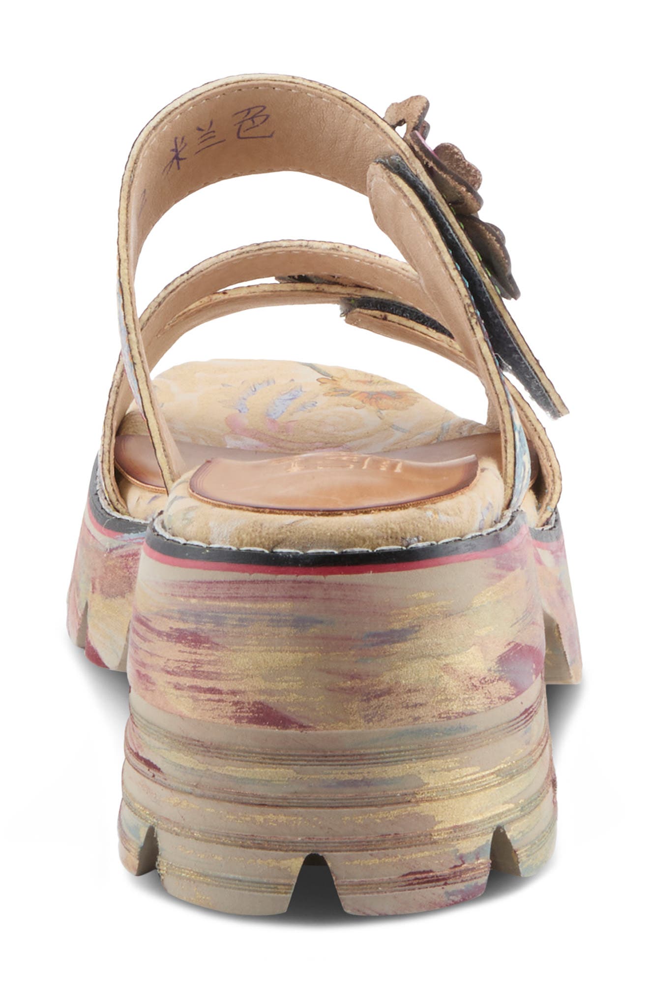 L'Artiste by Spring Step Myrina Platform Slide Sandal, Alternate, color, Plum Multi