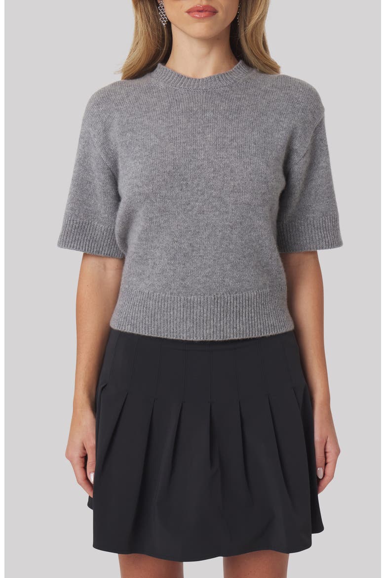 Sally Cashmere T-Shirt, Main, color, GREY HEATHER