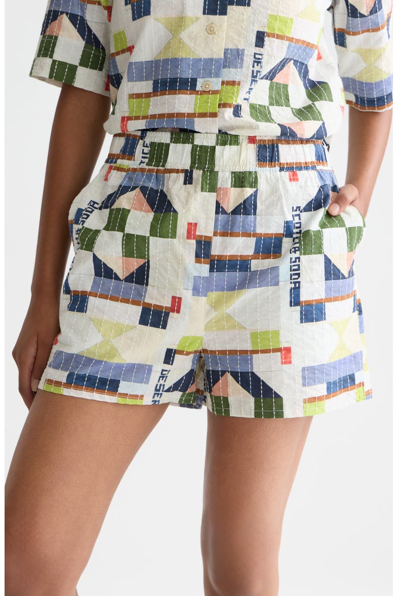 Patchwork Print Embroidered Shorts, Alternate, color, PATCHWORK INFINITY