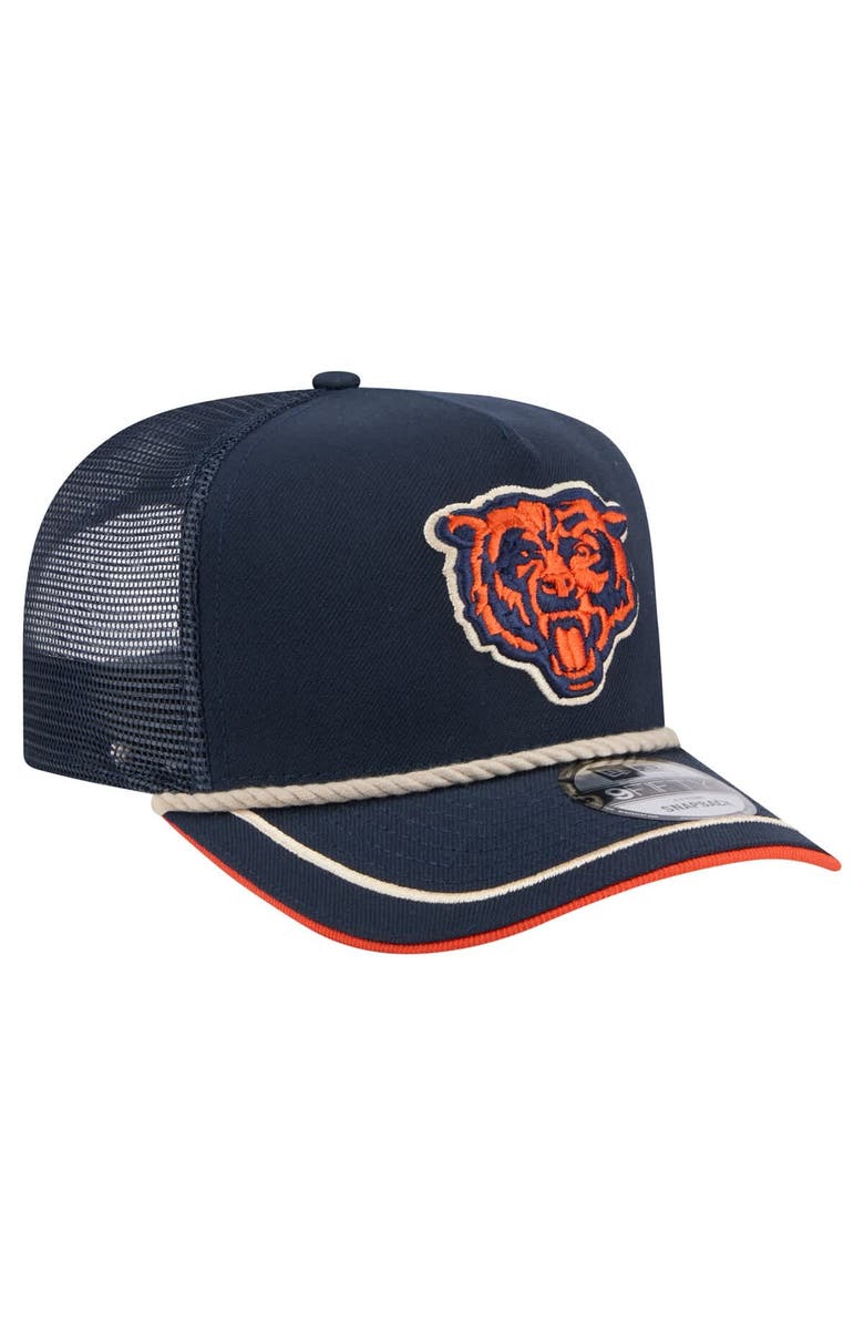 New Era Men's New Era Navy Chicago Bears Vintage Team Rope A-Frame Trucker 9FIFTY Snapback Hat, Alternate, color, 