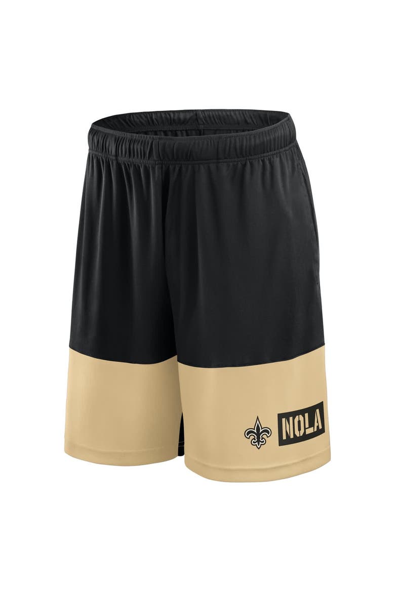 Men's Fanatics Black/Gold New Orleans Saints Big & Tall Best of the Best Performance Shorts, Alternate, color, Black