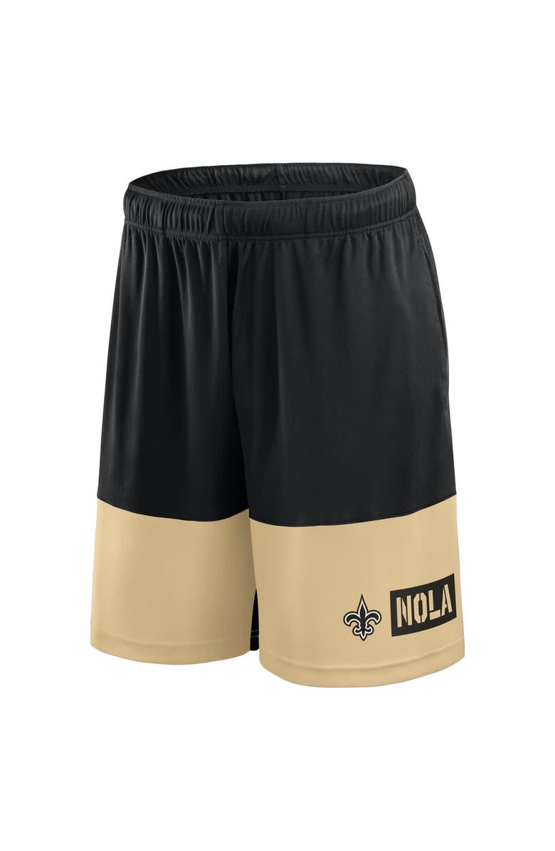 FANATICS Men's Fanatics Black/Gold New Orleans Saints Big & Tall Best of the Best Performance Shorts, Alternate, color, Black