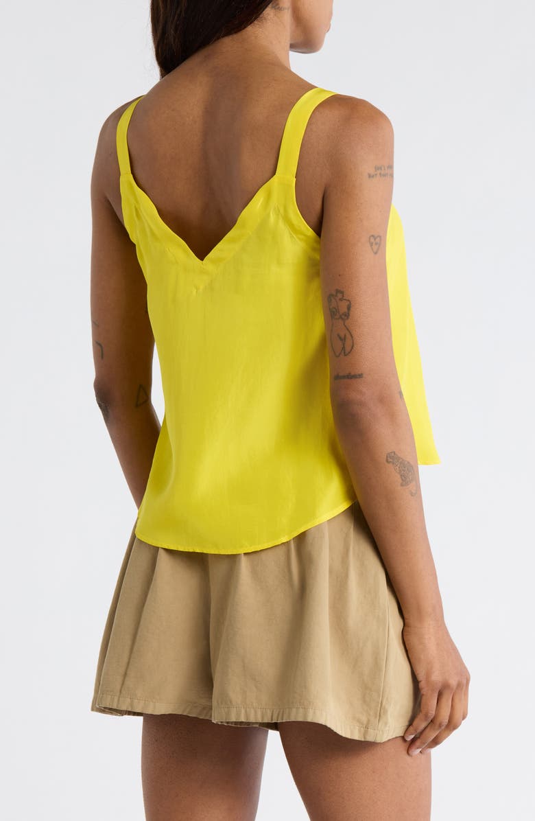 THE GREAT. The Port Crop Silk Camisole, Alternate, color, Sunbeam