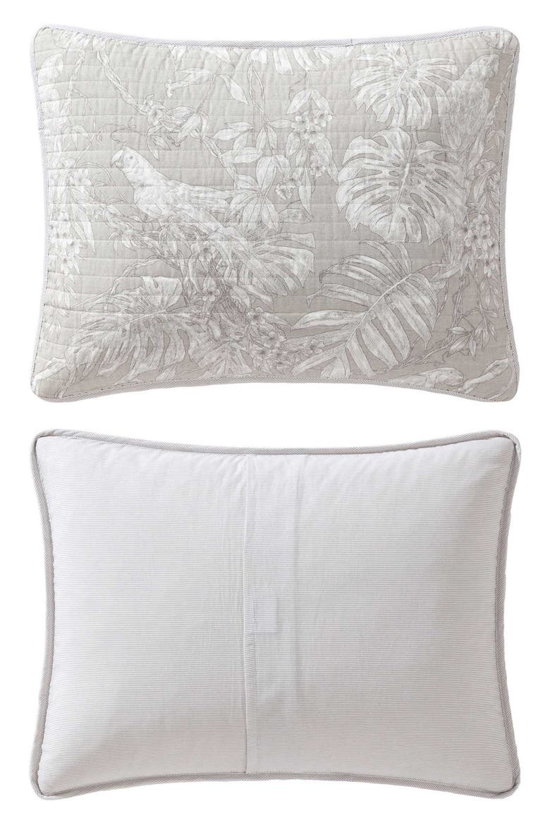 Jungle Toile Reversible Quilt & Sham Set, Alternate, color, BEIGE