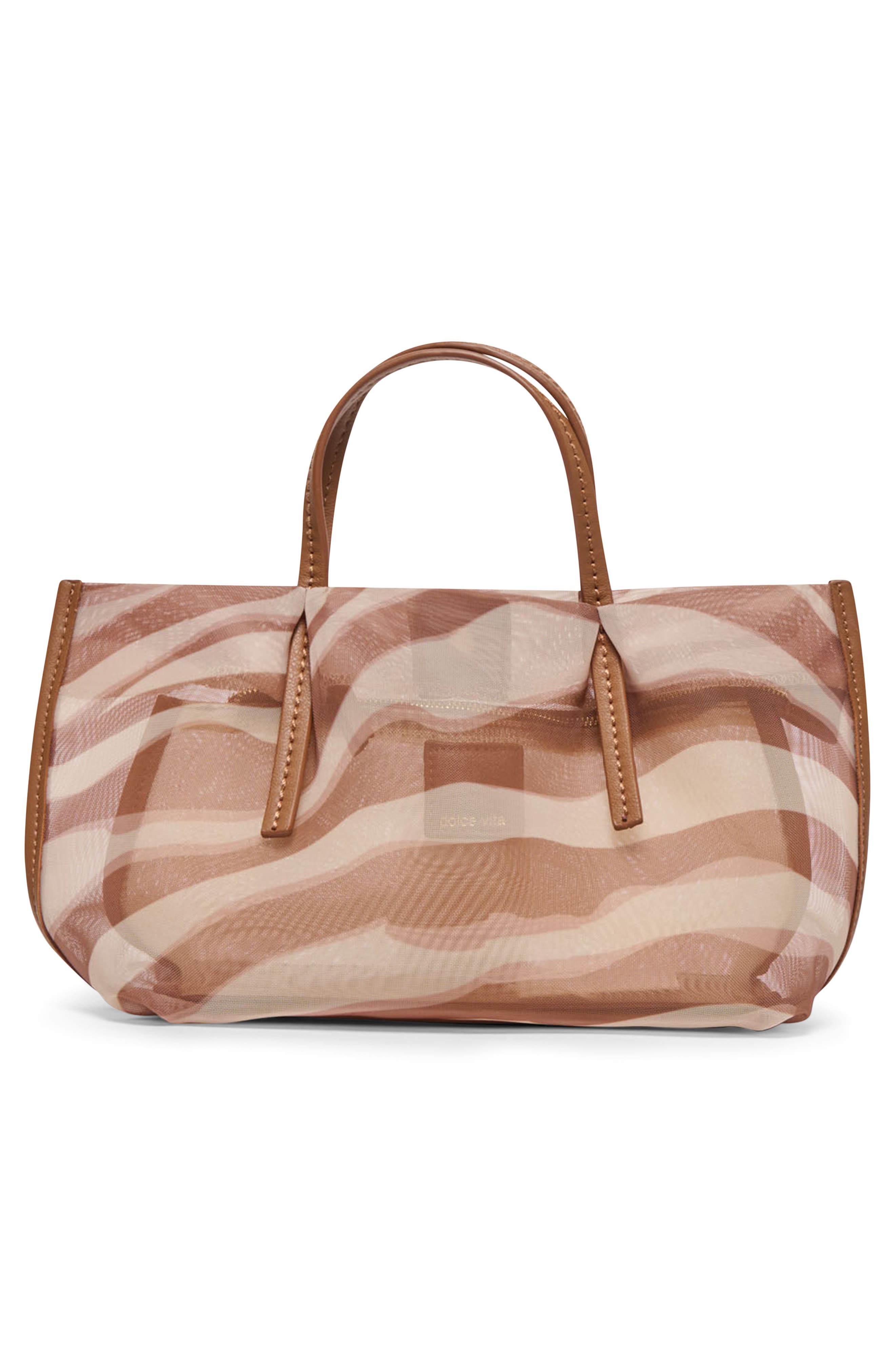 Dolce Vita Selene Mesh Tote Bag, Alternate, color, Zebra