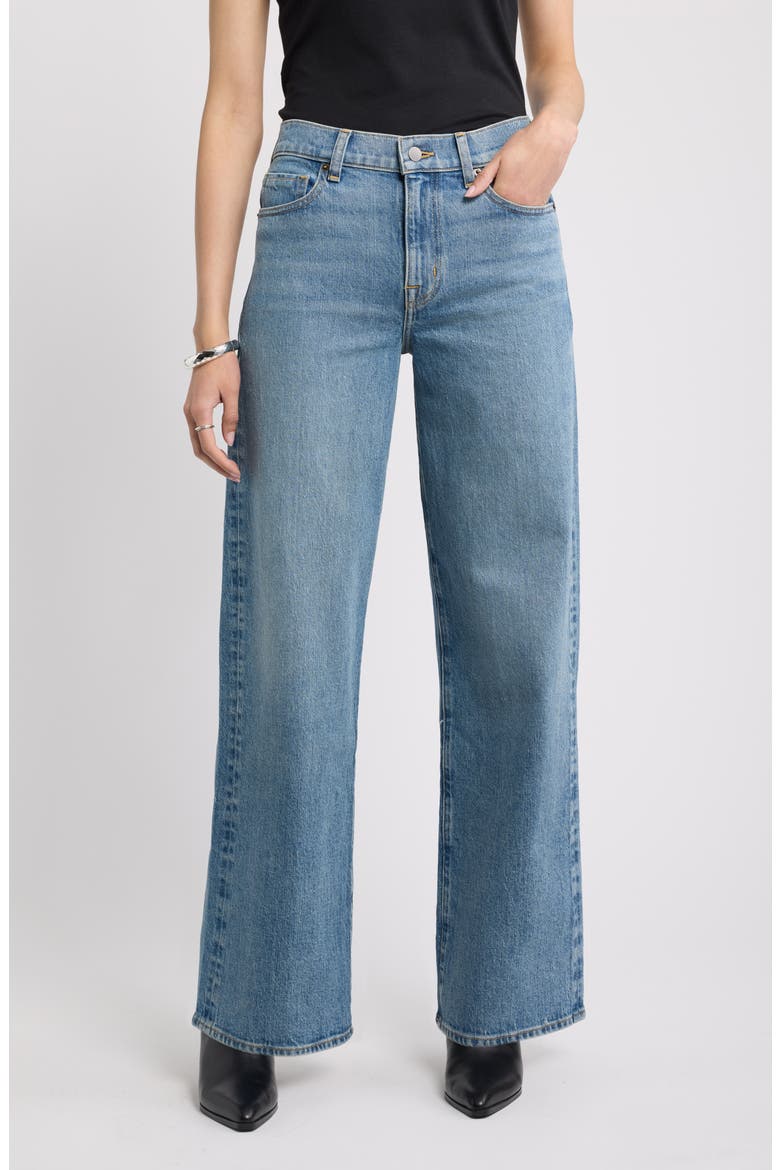 High Waist Wide Leg Jeans, Main, color, DENNY WASH