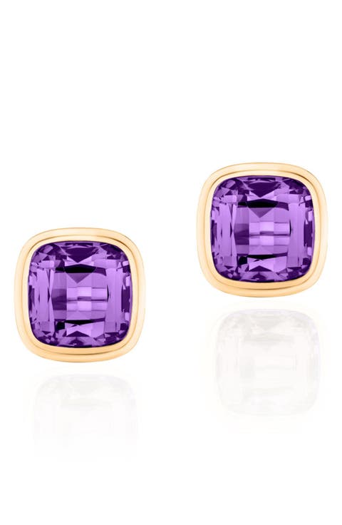 Manhattan Cushion Cut Stud Earrings