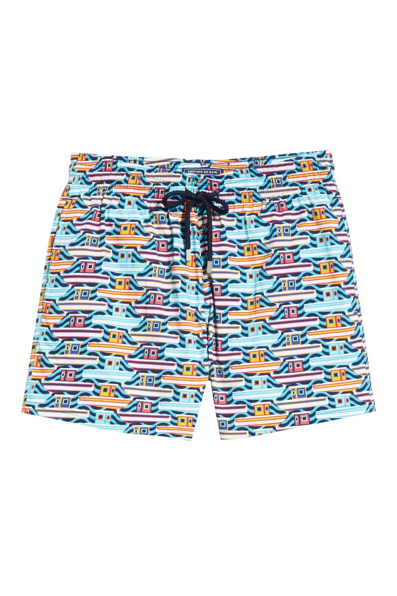 Mykonos Swim Trunks, Alternate, color, BLEU TROPEZIEN