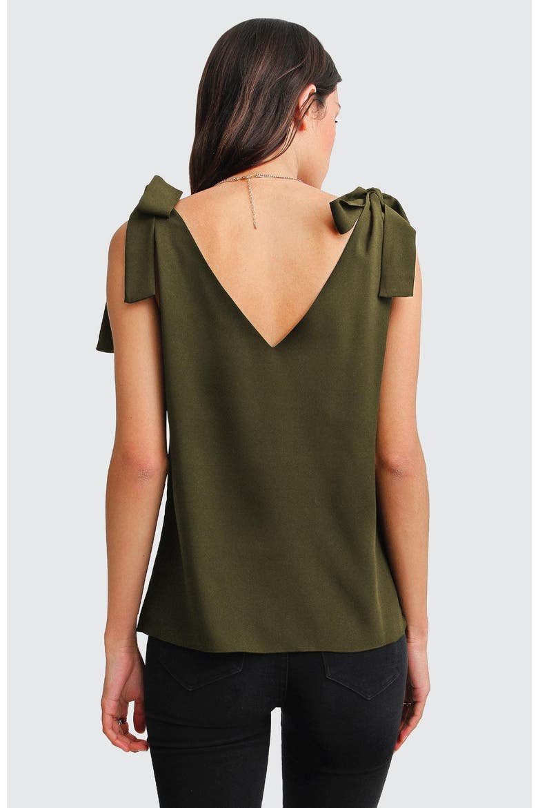 Feel For You V-Neck Top, Alternate, color, Military