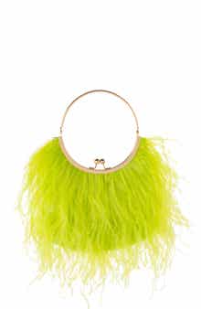 Olga Berg Penny Feathered Frame Bag