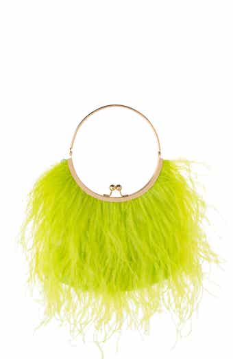 Olga Berg Penny Feathered Frame Bag