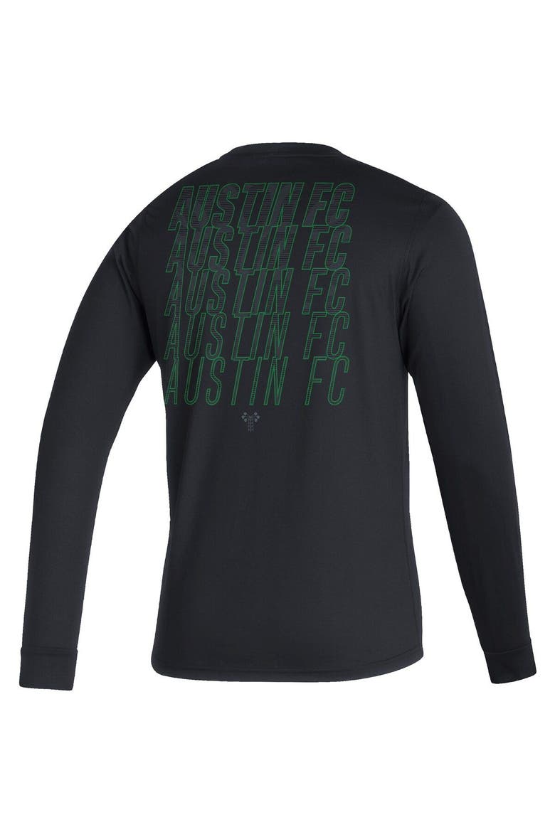 Men's adidas Black Austin FC Club Long Sleeve T-Shirt, Alternate, color, Black