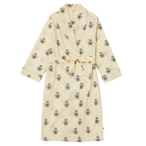 The Cat's Pajamas Luxe Pima Shawl Collar Robe In Blue