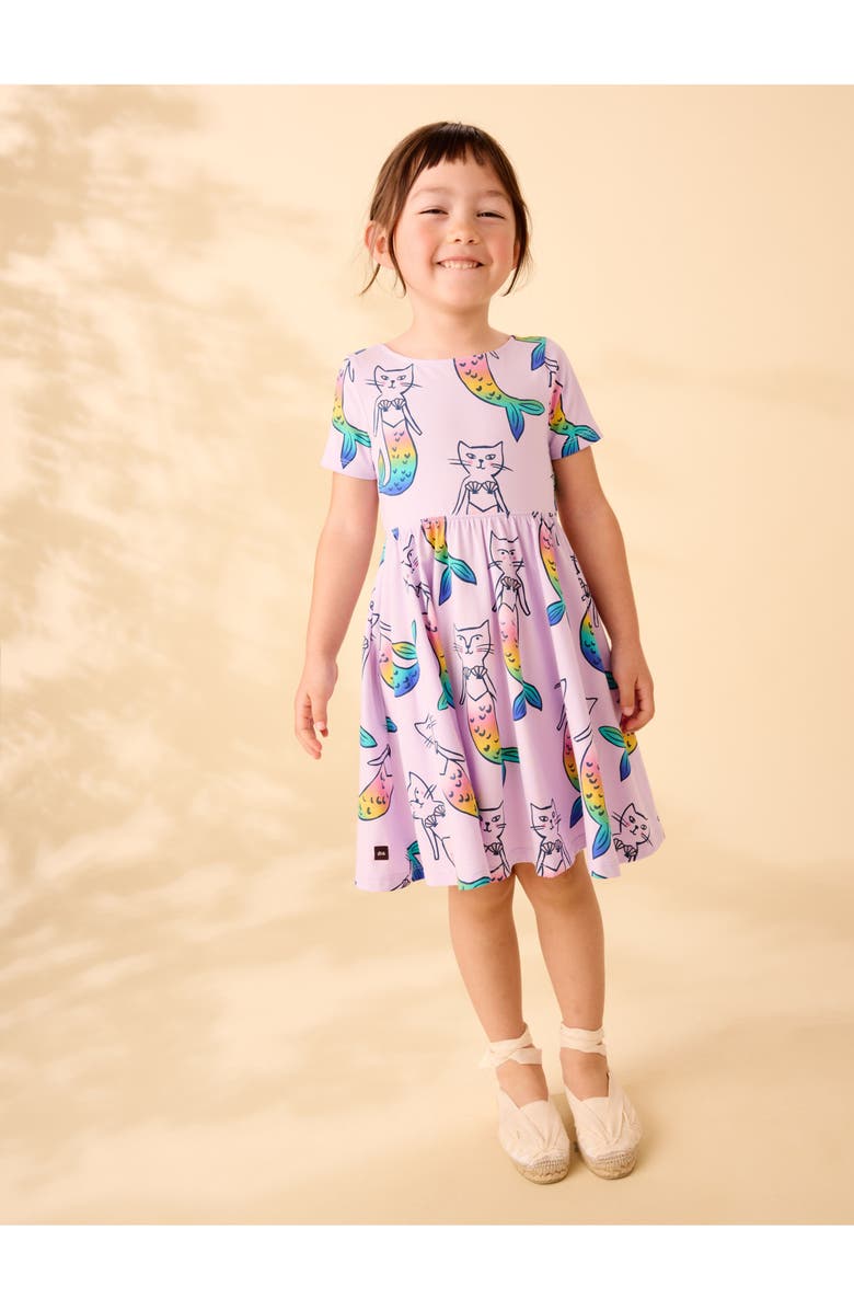 Tea Collection Twist Back Ballet Dress, Alternate, color, Mercat