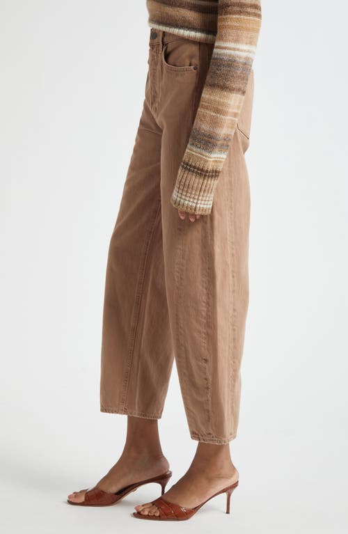 Veronica Beard Ryder High Waist Barrel Leg Jeans In Brown