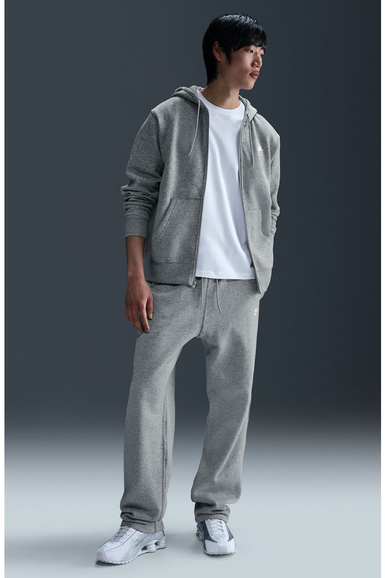 Club Open Hem Fleece Pants, Alternate, color, DARK GREY HEATHER