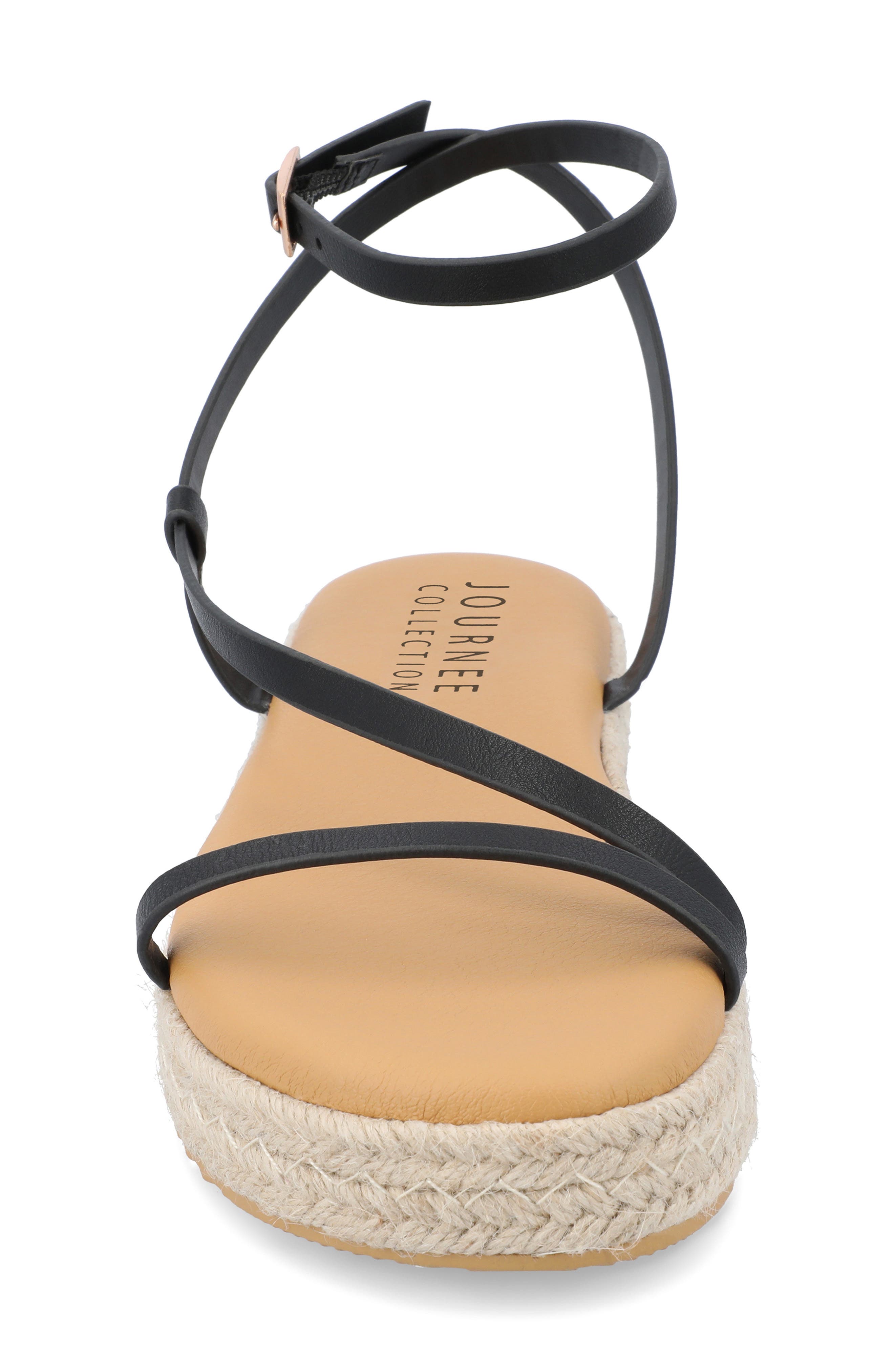 Journee Collection Odelia Espadrille Sandal, Alternate, color, Black