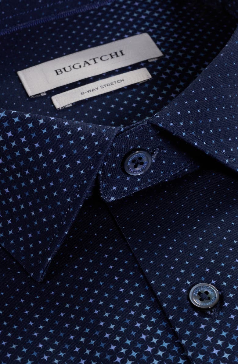 Bugatchi James OoohCotton<sup>®</sup> Gradient Geo Print Button-Up Shirt, Alternate, color, Navy