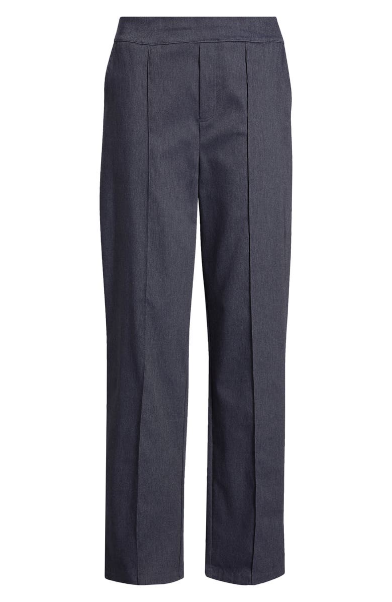 Hue Pintuck Wide Leg Pull-On Pants, Alternate, color, Indigo