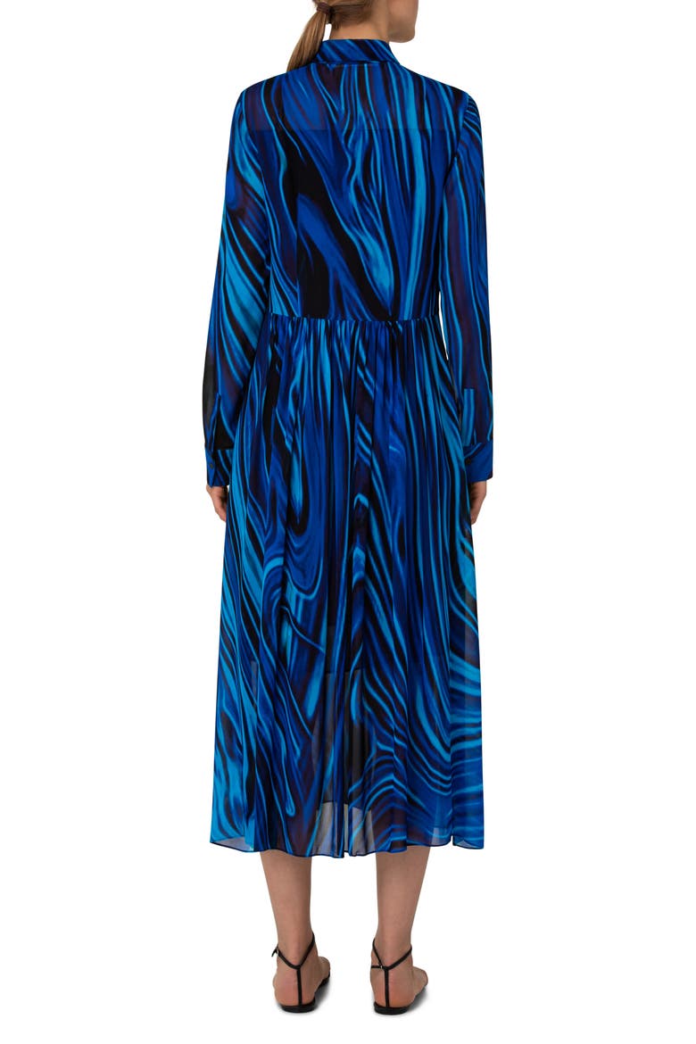 Blue Planet Long Sleeve Shirtdress, Alternate, color, AZUR MULTICOLOR