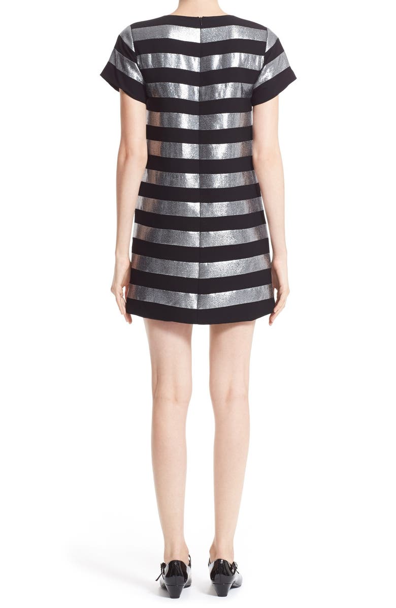 MARC BY MARC JACOBS Stripe Lamé Shift Dress, Alternate, color, 