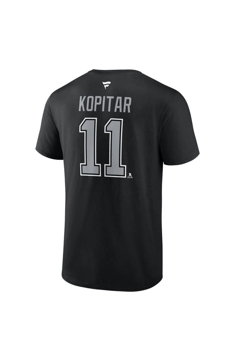 FANATICS Men's Fanatics Anze Kopitar Black Los Angeles Kings Authentic Stack Name & Number T-Shirt, Alternate, color, Black