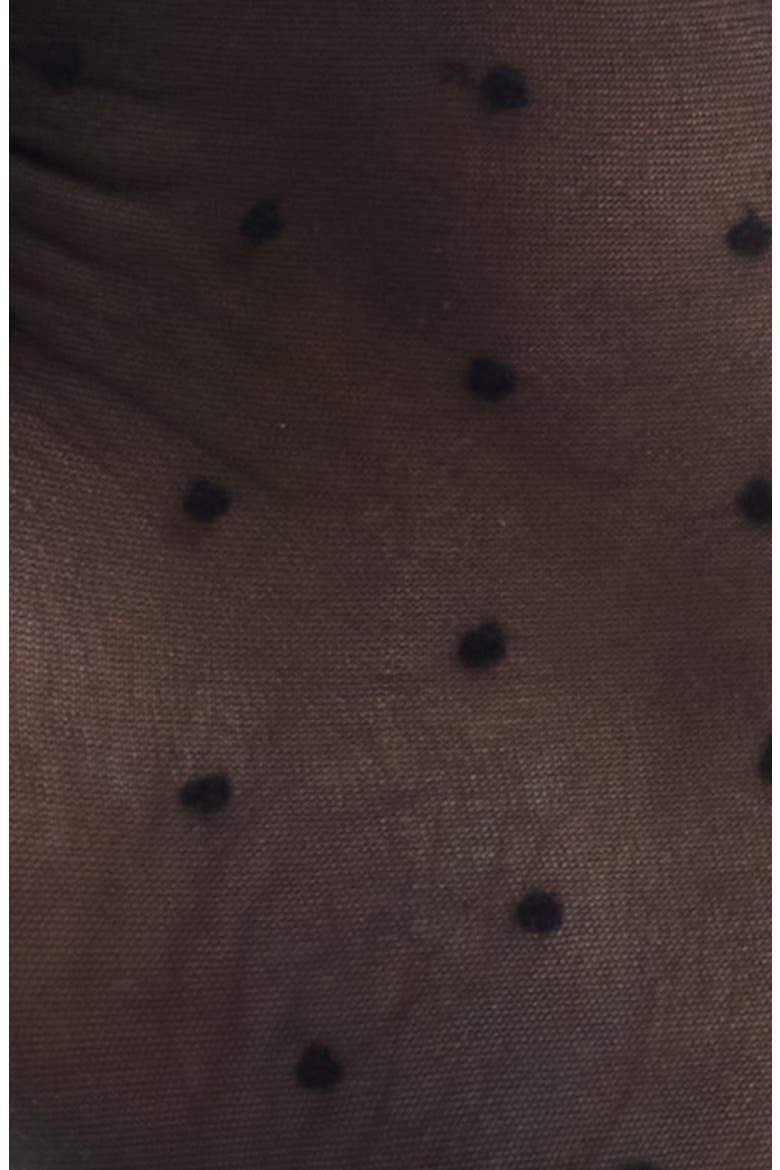Everyday Sheer Dot Ankle Socks, Alternate, color, BLACK