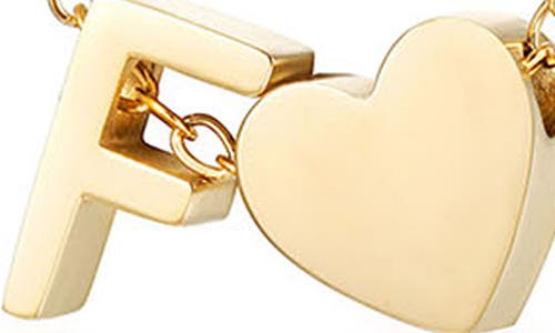 Jane Basch Designs Initial Heart Pendant Necklace In Gold