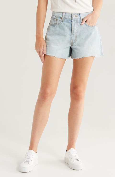 The Easy Rider High Waist Cutoff Denim Shorts (Cielito)