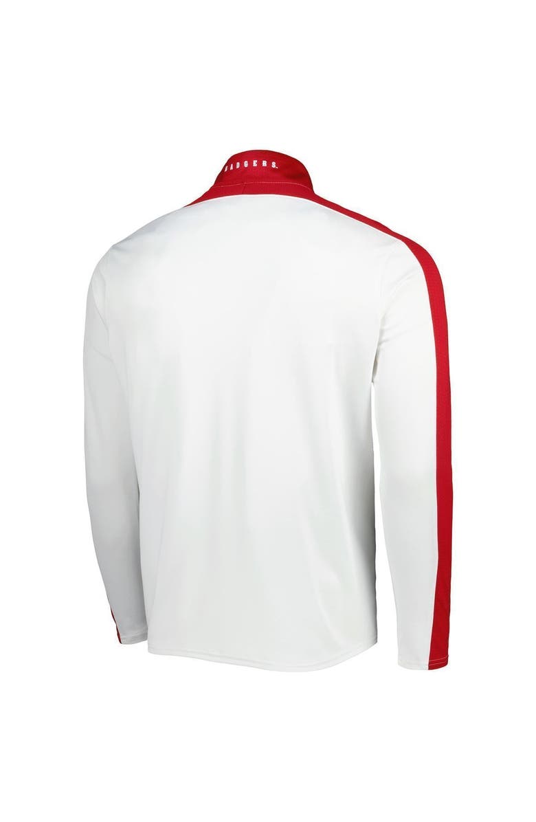 Under Armour Men's Under Armour White Wisconsin Badgers Lightweight Mock Neck Performance Quarter-Zip Jacket, Alternate, color, White