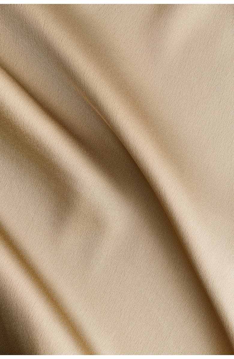 H&M Halterneck Satin Dress, Alternate, color, Beige