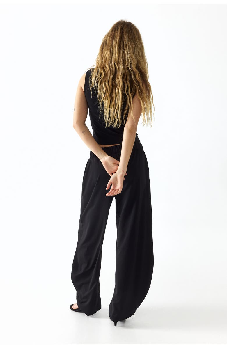 H&M Jersey balloon-leg pants, Alternate, color, Black