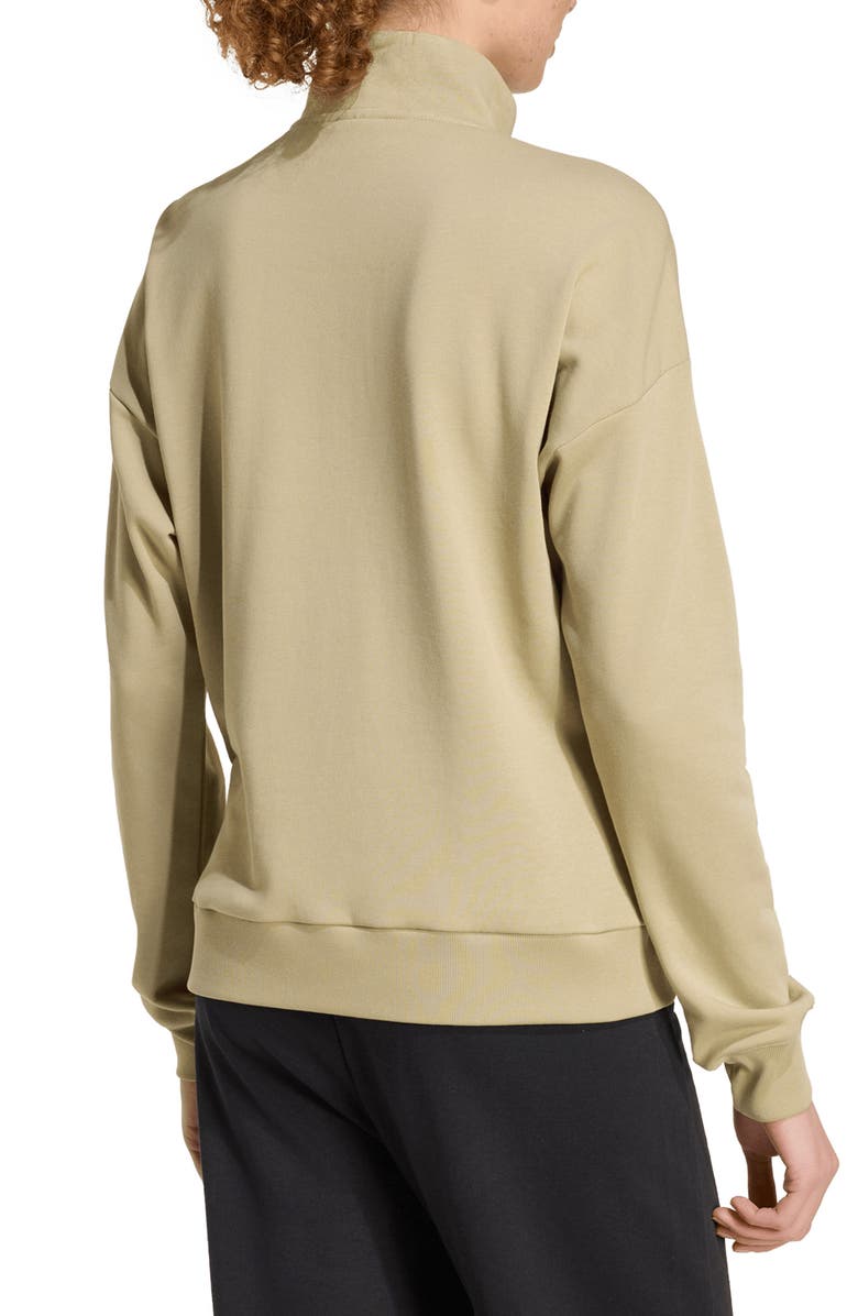 adidas French Terry Quarter Zip Pullover, Alternate, color, Wonder Cargo/ White