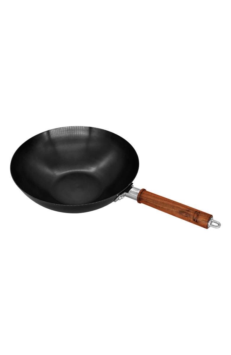 ZWILLING Dragon 12-Inch Carbon Steel Wok, Alternate, color, Black